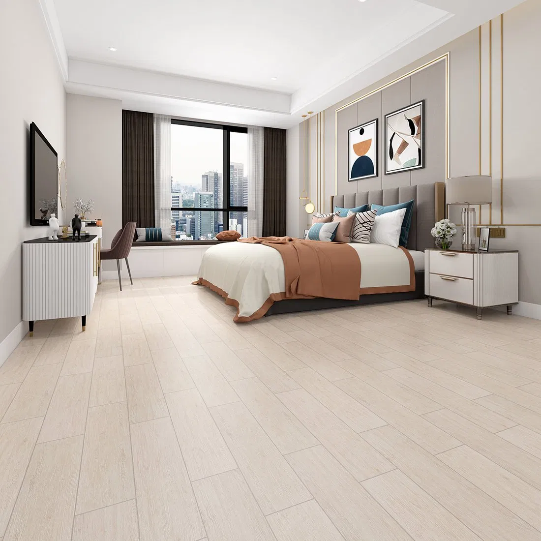 150*600 Wooden Wood Tiles Porcelain Floor Tile