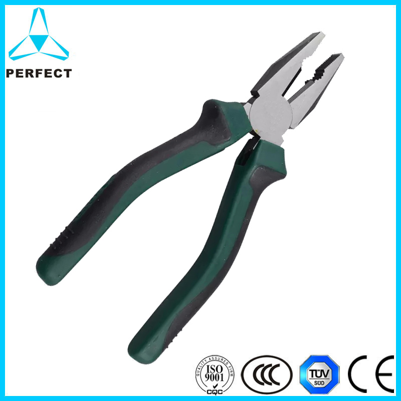 PVC Handle Combination Pliers with Side Cutting Jaws