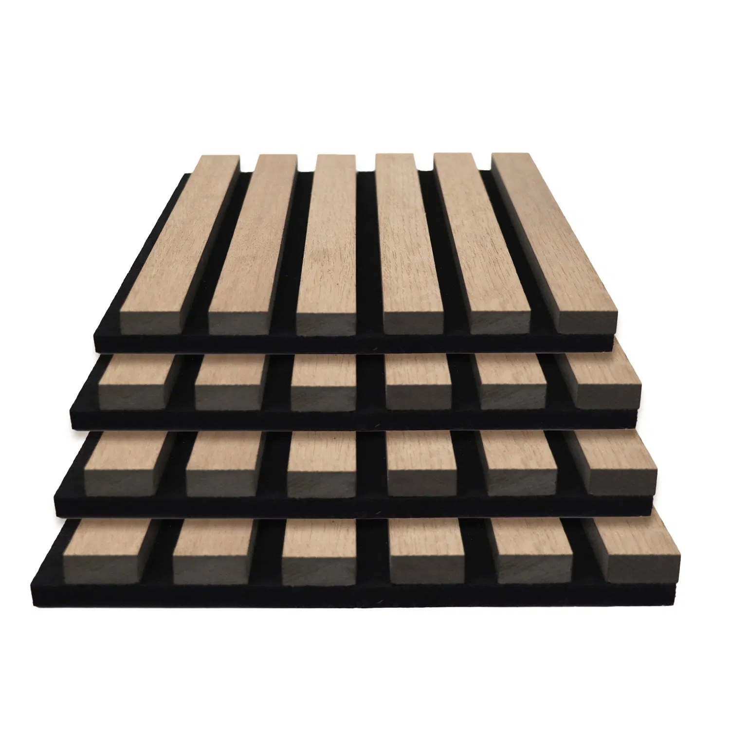 Eco-Friendly 600*2400mm Class a Striped Laminated Walnut Solid Curved Oak Flexible Fiber Board Headboard Accoustic Panels