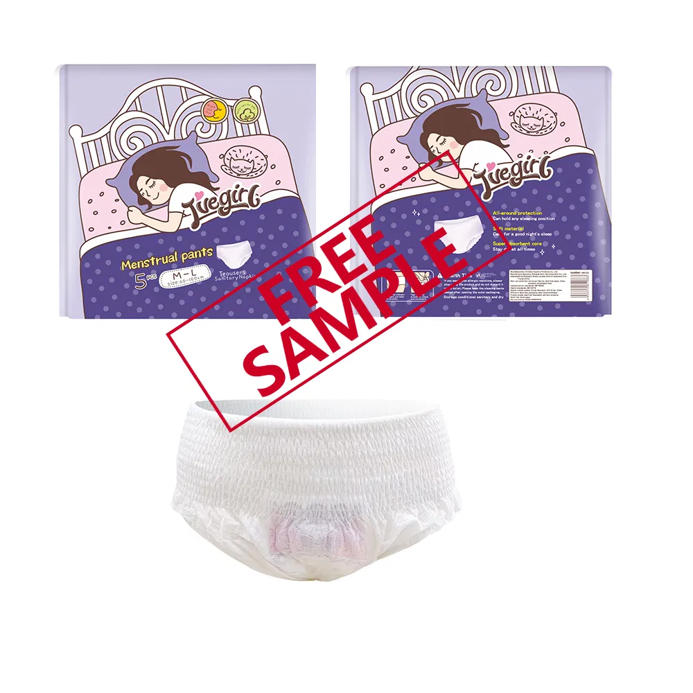 China Production Factory Direct Supply Ultra Absorbent Super Soft Disposable Menstrual Pants / Menstrual Panties / Period Panties for Heavy Flow