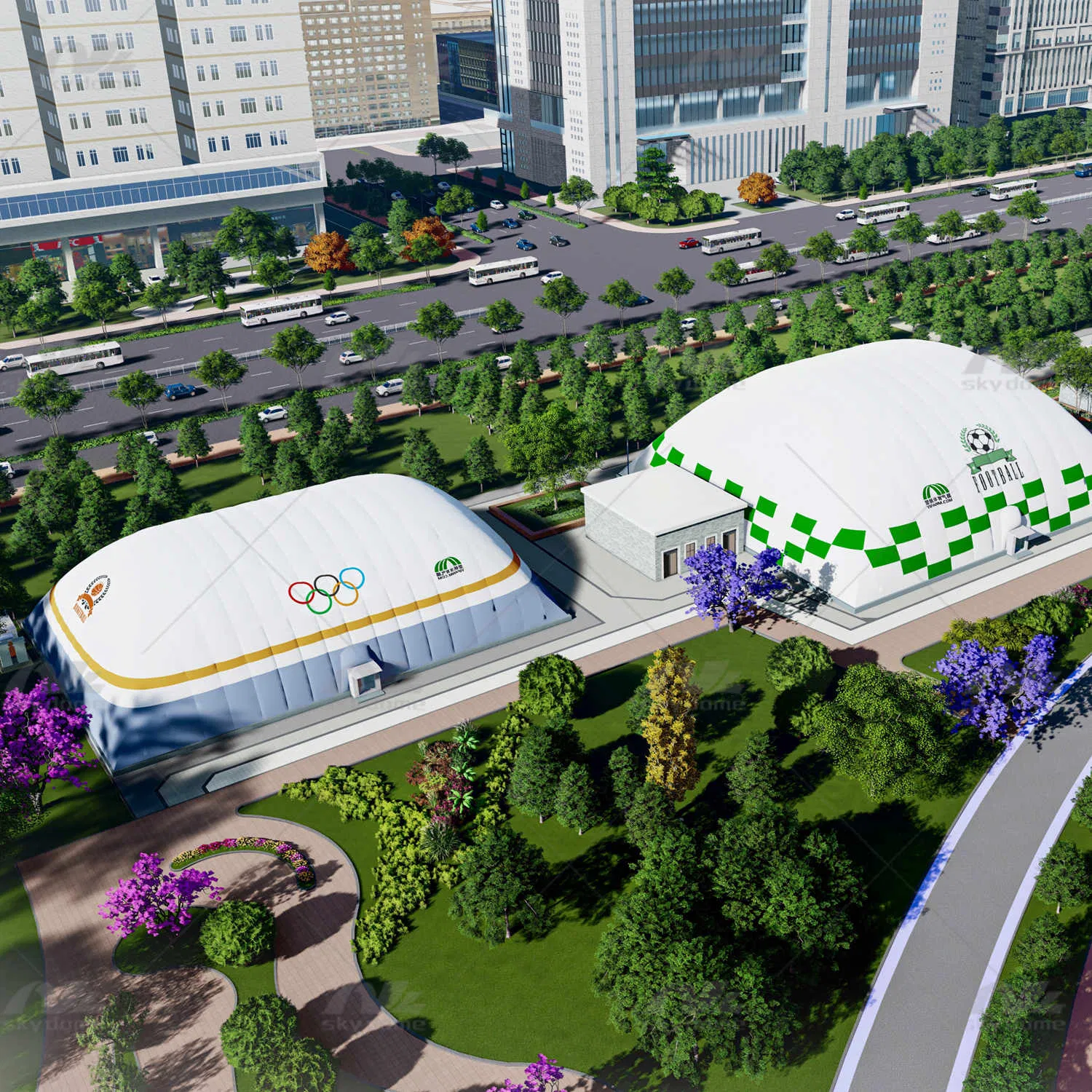 Velodrome Sports Park Air Domes for Community Athletics