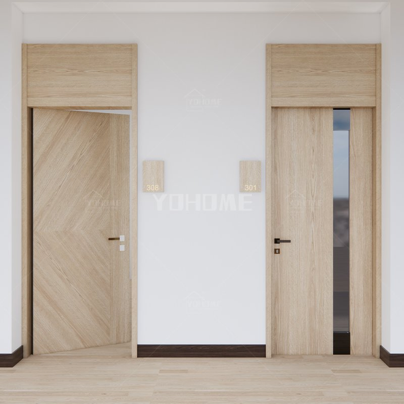 China Top Manufacturer Custom Solid Wooden Doors for Interior Pre Hung Wood Doors Internal Doors to Homes Hotel Soundproof Bedroom Doors