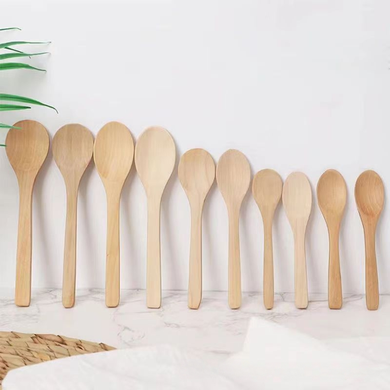 Biodegradable Natural Wooden Spoon for Soup Coffee & Ice Cream