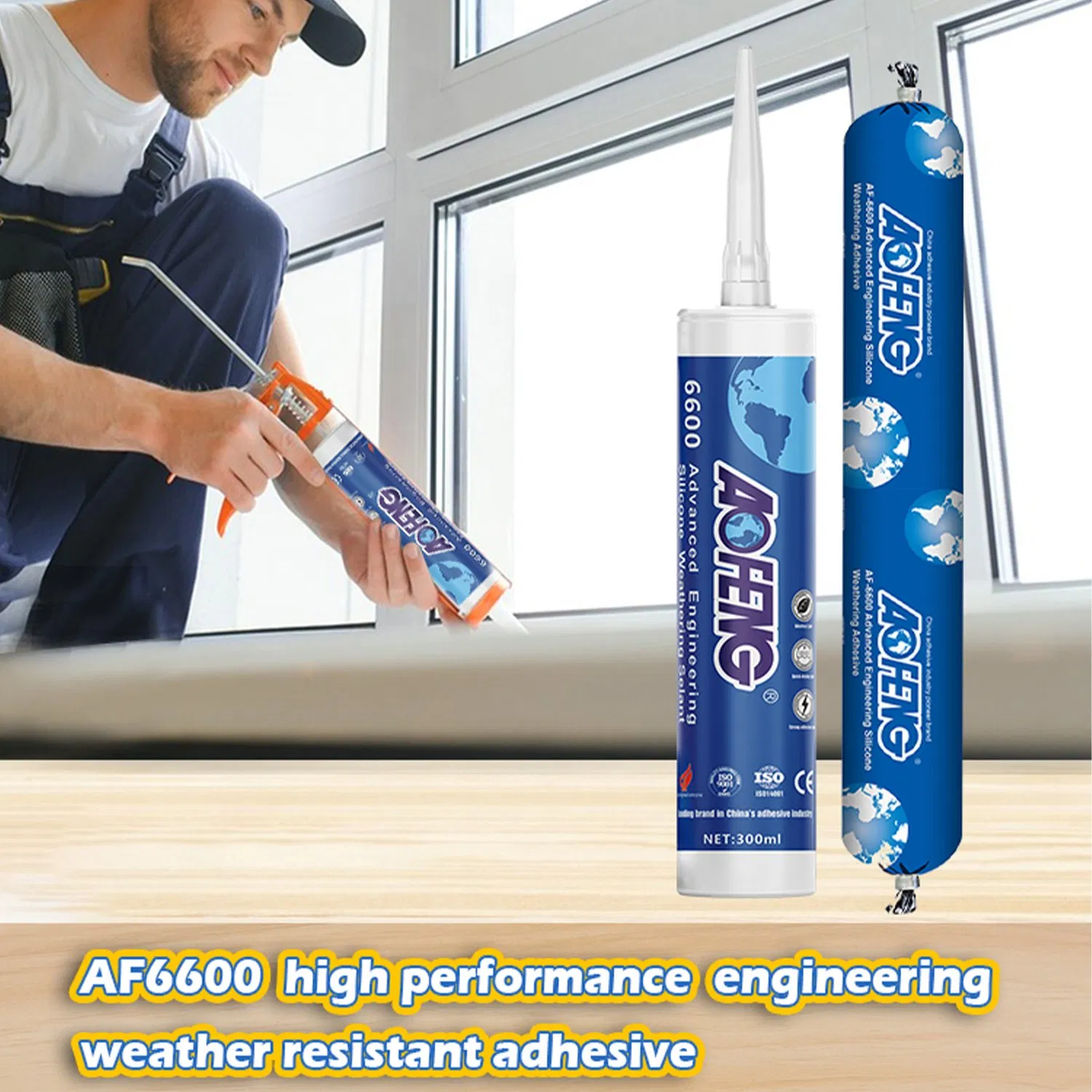Durable Silicone Sealant for Effective Sealing of Window and Door Frames on Both Interior and Exterior Walls, Resistant to Water, UV, and Aging