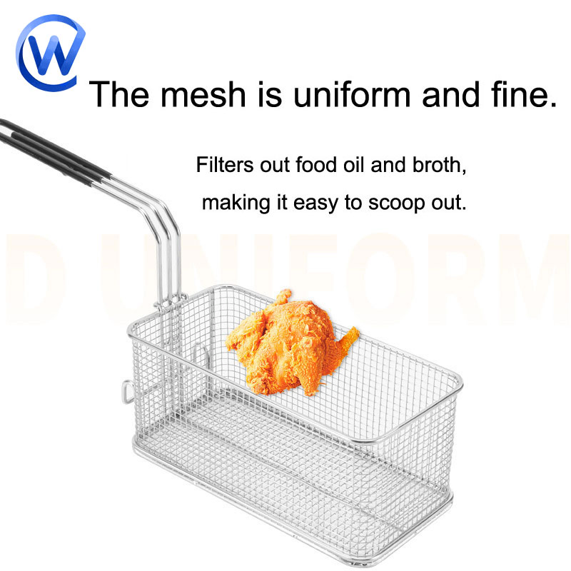 Fry Basket with Cool Touch Handle, Size 336X235X150mm