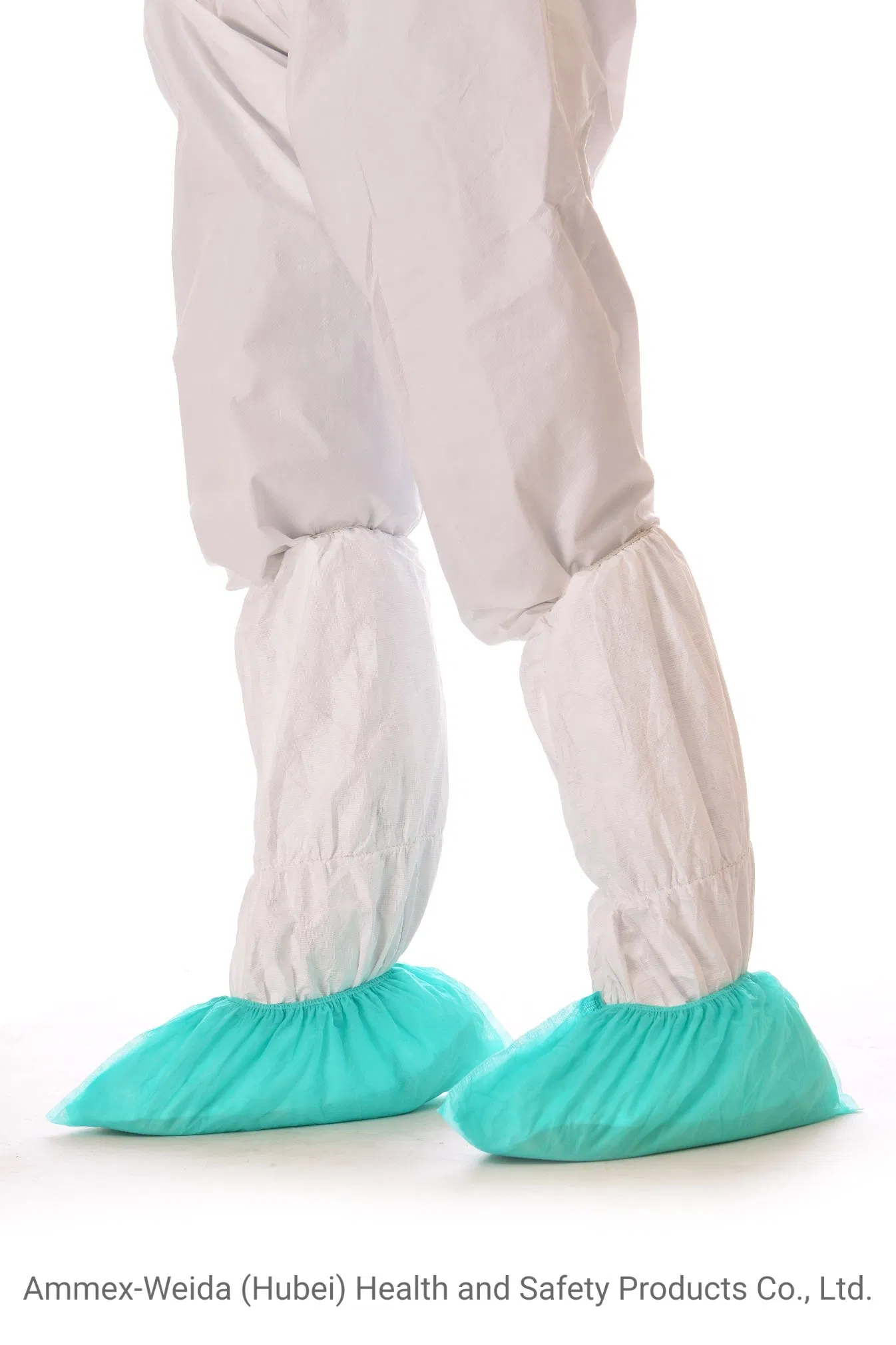 Single Use Waterproof Non-Woven Shoe Cover Non-Toxic and Odorless with Elastic Rubber at Opening for Cleanroom