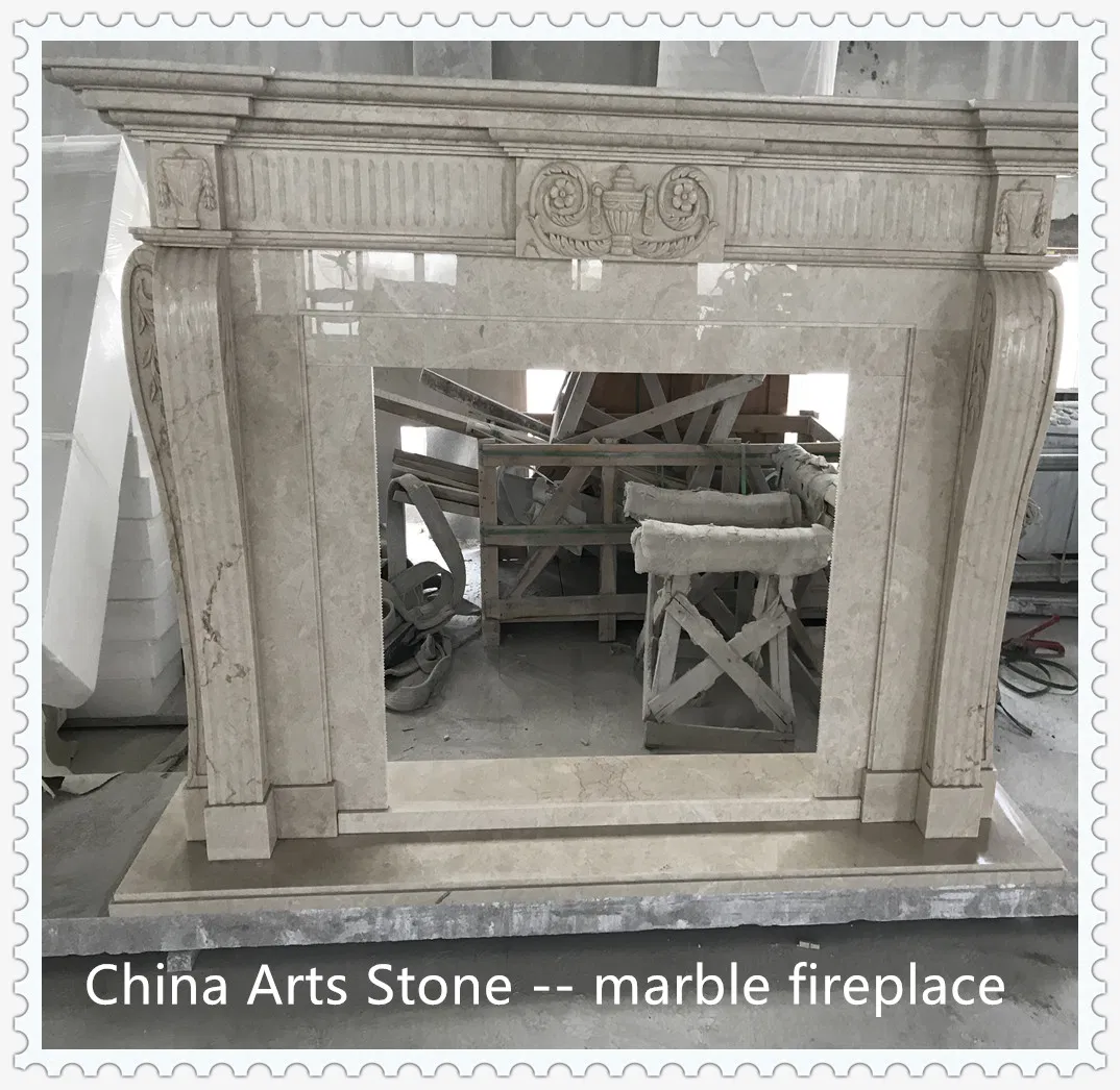 Nature Marble Fireplace for Villa or Hotel Decoration