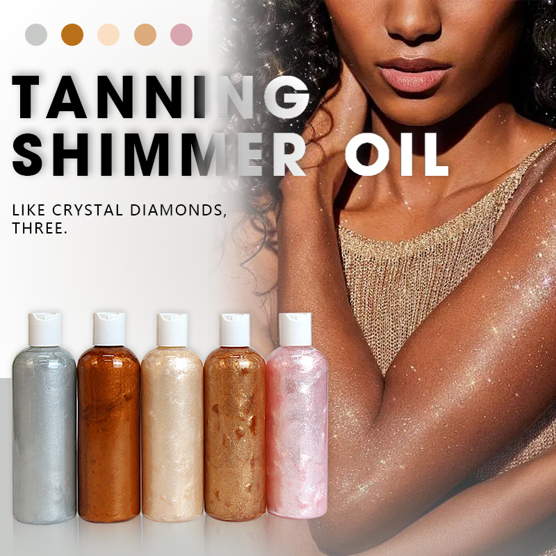 Aixin Private Label Moisturizing Long-Lasting Gloss Oil Body Glitter Tanning Shimmer Oil
