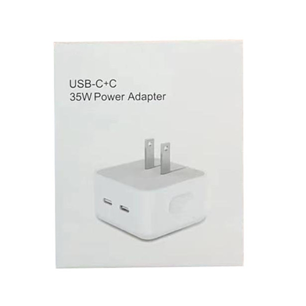 Factory Price 35W Double Type C Fast Charger Us EU Au in Plug 1: 1 for Apple Adapter