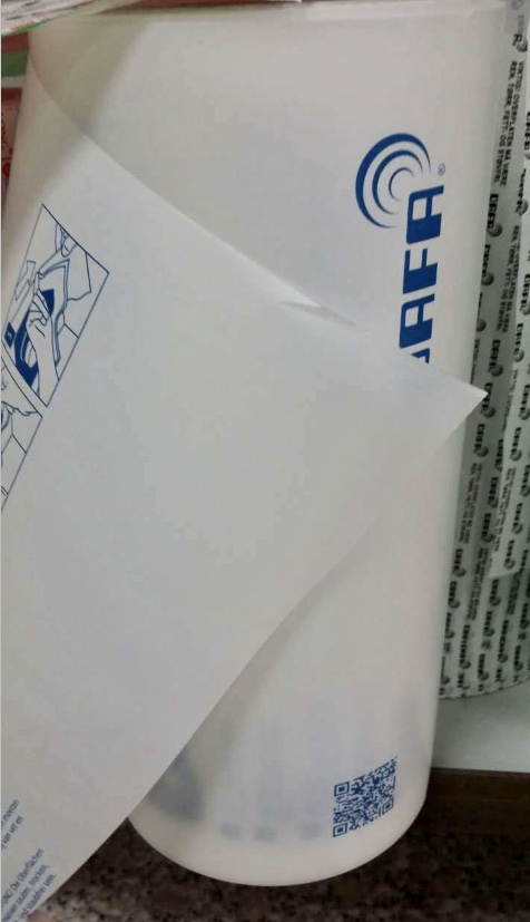 65g Single Sided Printed Logo Glassine Release Paper