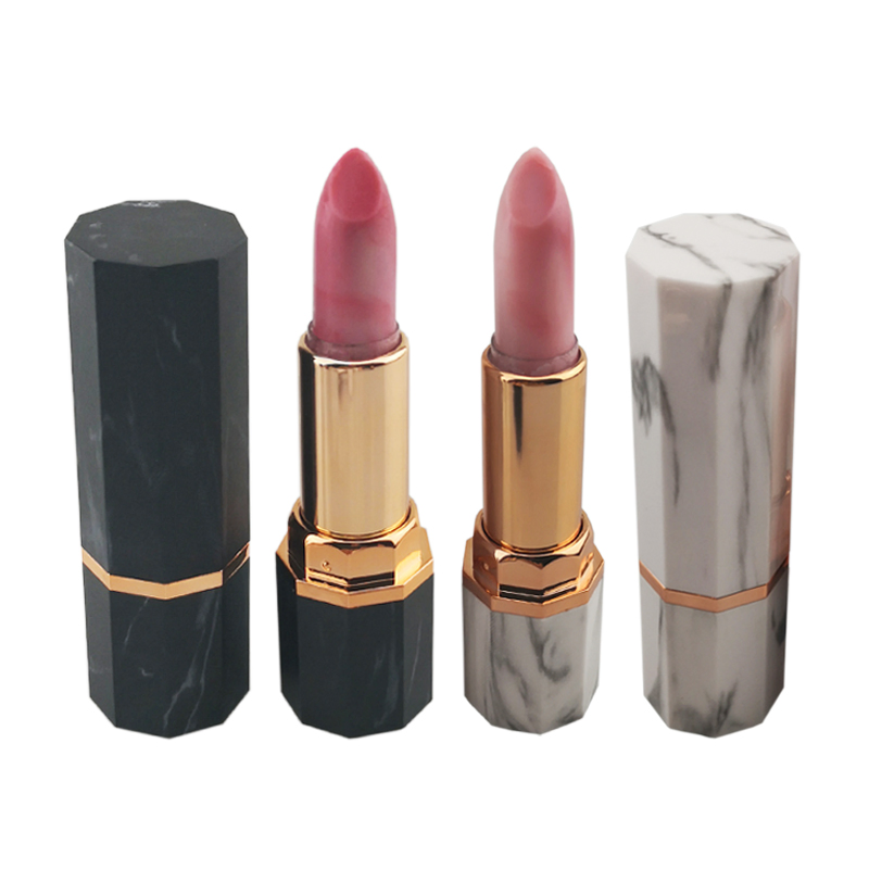 OEM Nine Sides Marbling Render Texture Lip Balm Custom Moisturizing Lipstick Makeup