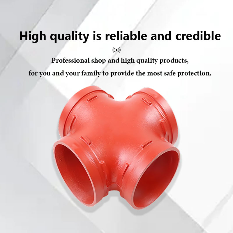Factory Wholesale Grooved Pipe Fittings Ductile Iron Grooved Cross