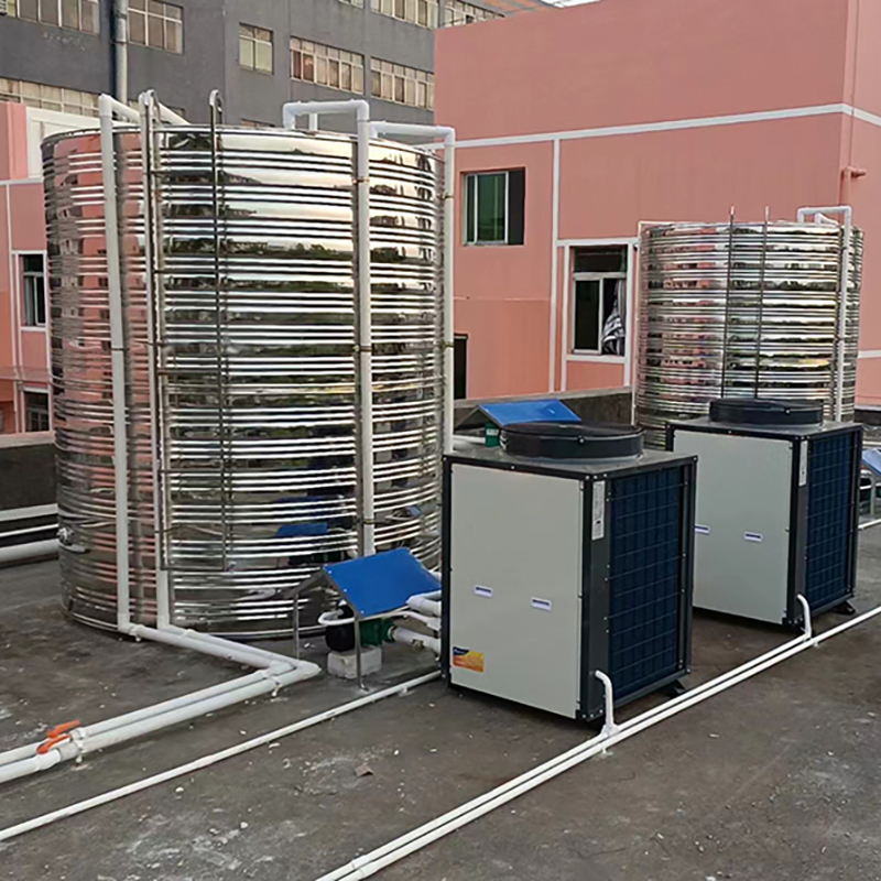 Heat Pump Water Heater 50p Working at Minus 35 Degrees Celsius in Hotel, Hospital, University