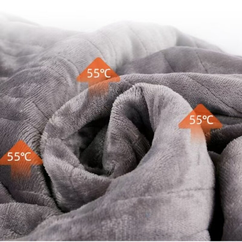 Electric Heated Blanket of Double Sided Flannel Super Soft Controller with Timer