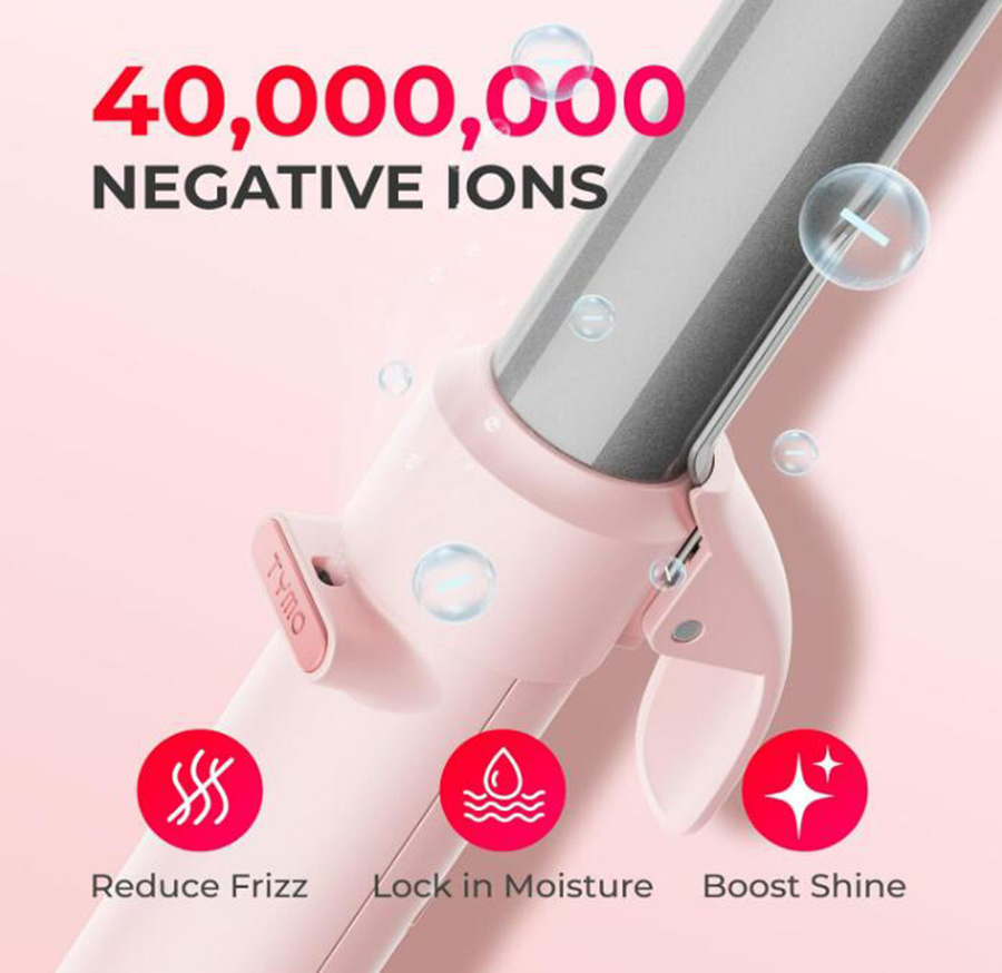 30s Fast Heat-up Rotating Beach Waver Curling Iron Ceramic Self Curler