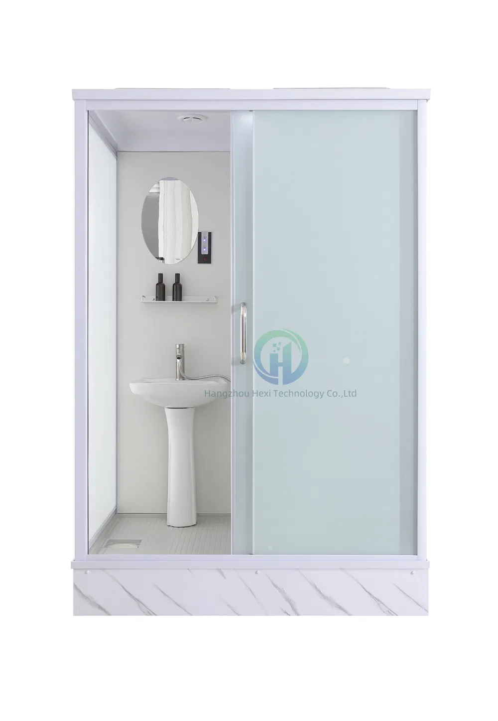 Complete Shower Unit Prefabricated Portable Glass Door Hotel Building Design Modular Luxury Prefab Bathroom Pod with