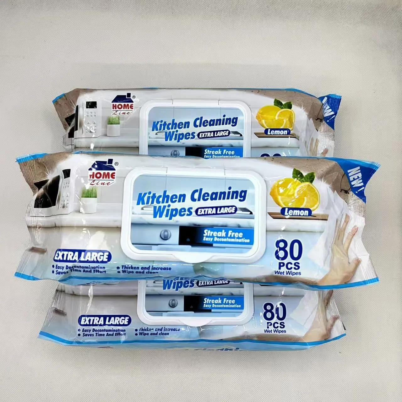 OEM Kitchen Wet Wipes 80PCS Per Bag Cleansing Wipes Free Samples Oil Removal Wet Wipes