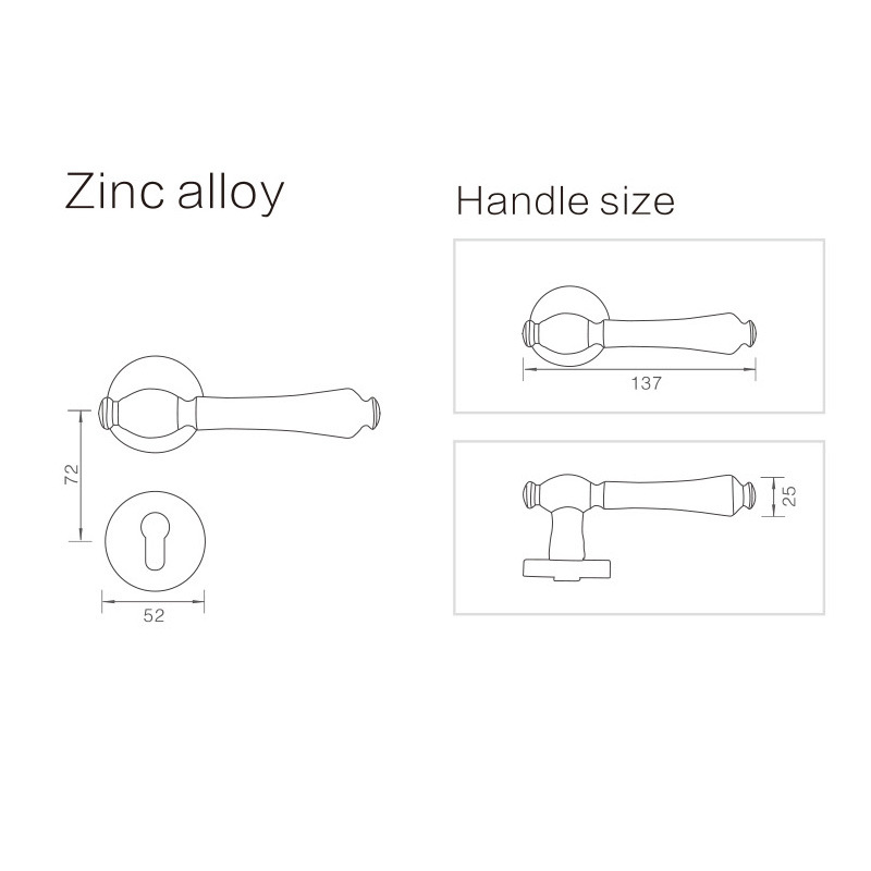 New Fashion High Quality Zinc Alloy Door Handle