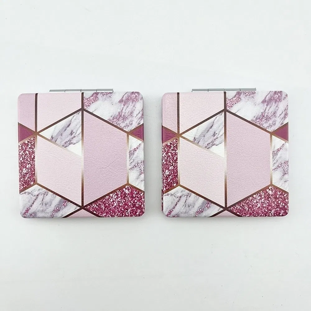 Customizable Tempered Glass Mirror Quiet Opening and Closing Portable Premium Compact Mirror