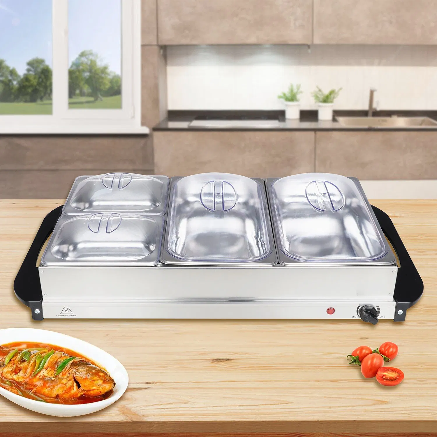 Restaurant and Hotel Supplies Stainless Steel Buffet Food Warmer