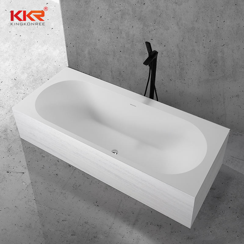 Угловая ванна с мраморным рисунком Veined Apron