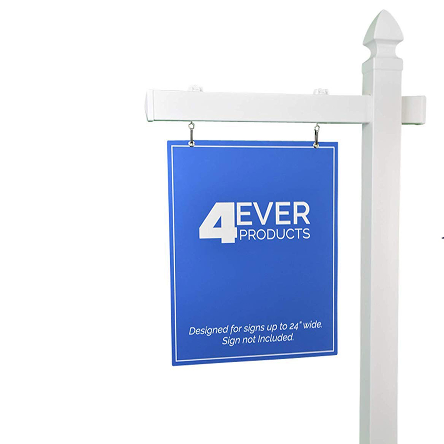 Top Quality White Vinyl PVC Real Estate Sign Post