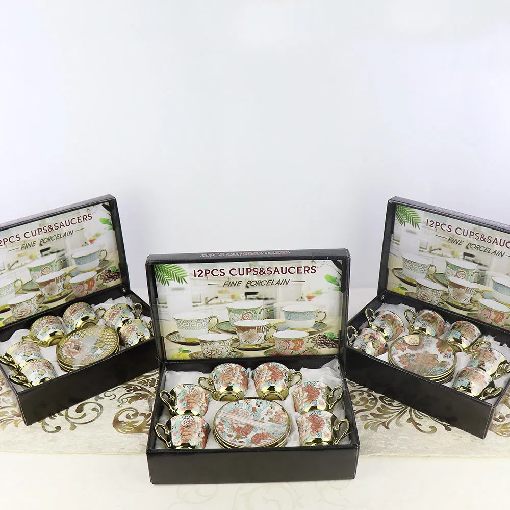 High Quality Porcelain Mug Set with Saucers for Tea Lovers