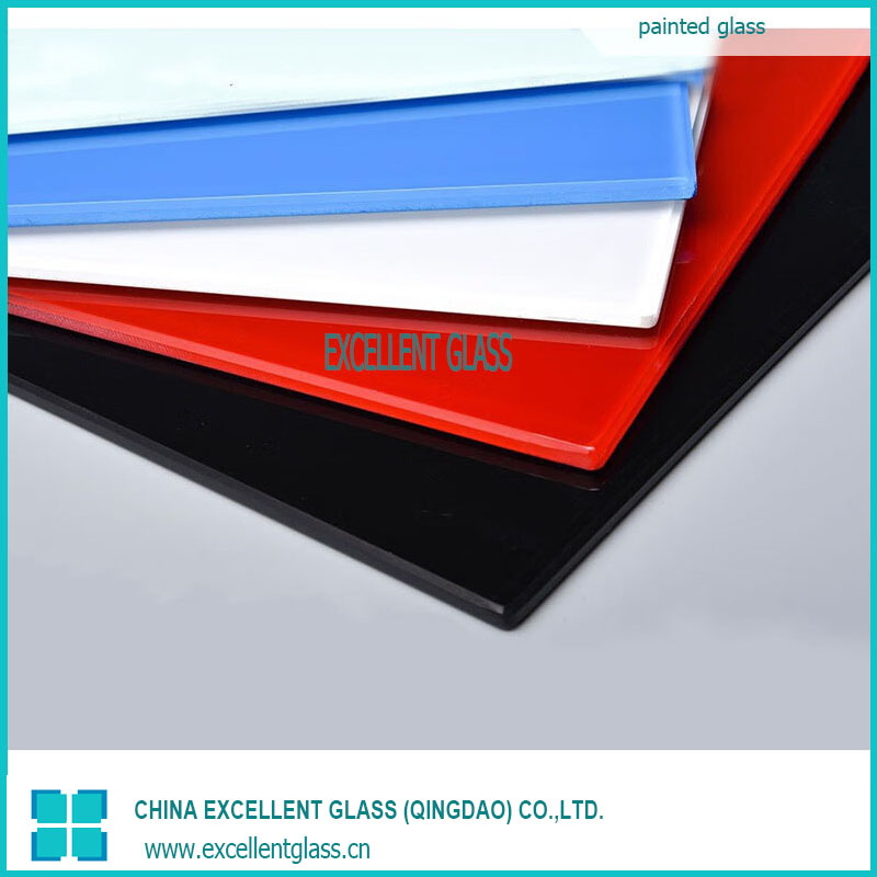 Custom Painted Tempered Glass Tabletop for Cafe Bar Excellent Glass
