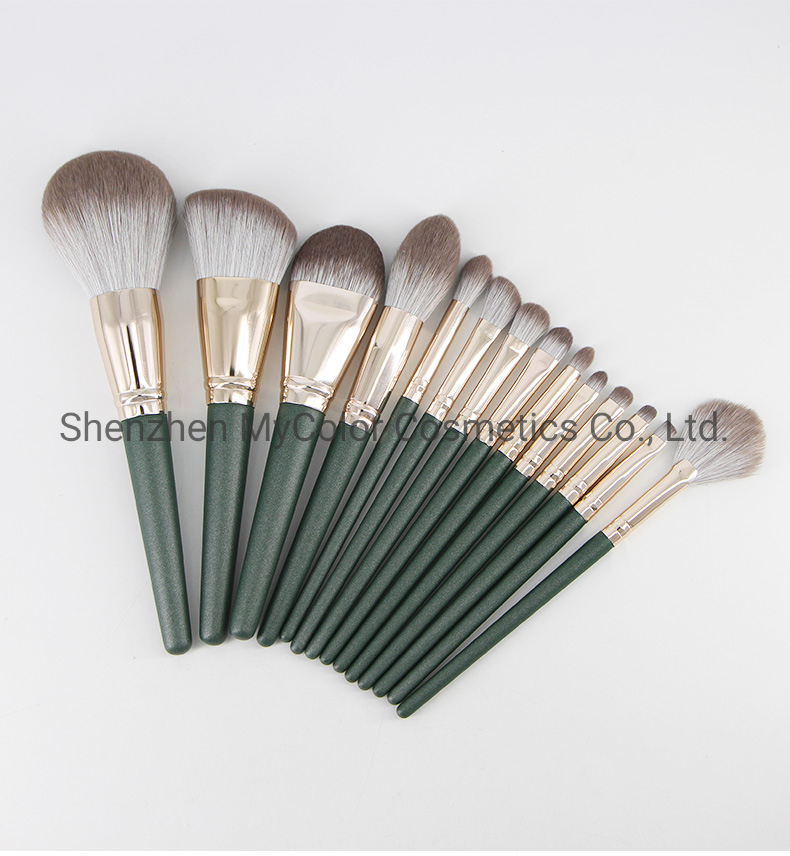 Cosmetic Brush Set Professional Customized Eyebrow Powder Makeup Brushes with PU Bag