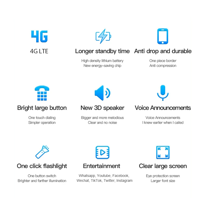 2.8" 4G LTE Touch Mobile Android 4G LTE Smart Cell Feature Phone