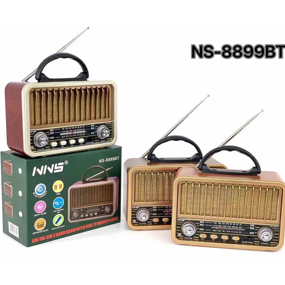 Деревянное ретро-радио NS-8899BT с Bluetooth