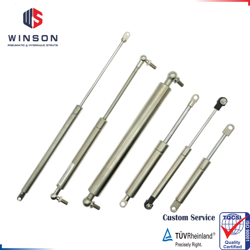 SS304 & SS316 Stainless Steel Gas Springs, Lifting Gas Struts for Marine, Dish Washers Corrosion Environments