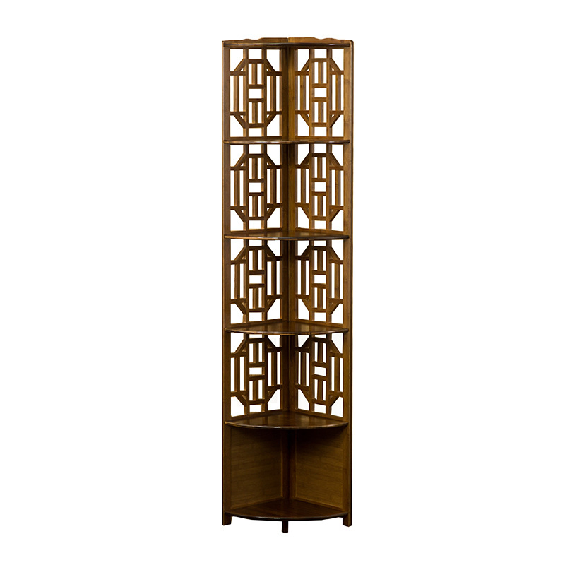 Customized Bamboo Wooden Cabinet Kitchen Bathroom Accessories Flower Storage Shelf