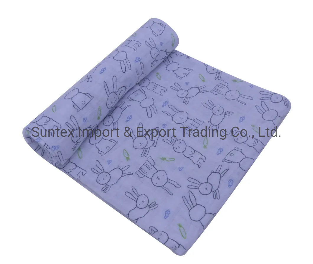 2 Layers Baby Muslin Bamboo Swaddle Blanket