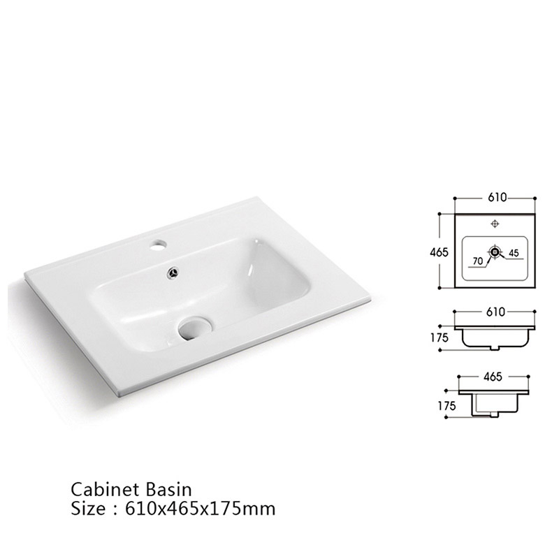 Factory Price New Design Thin Edge Vanity Bathroom Hand Wash Basin Cabinet Washing Countertop Ceramic Sink