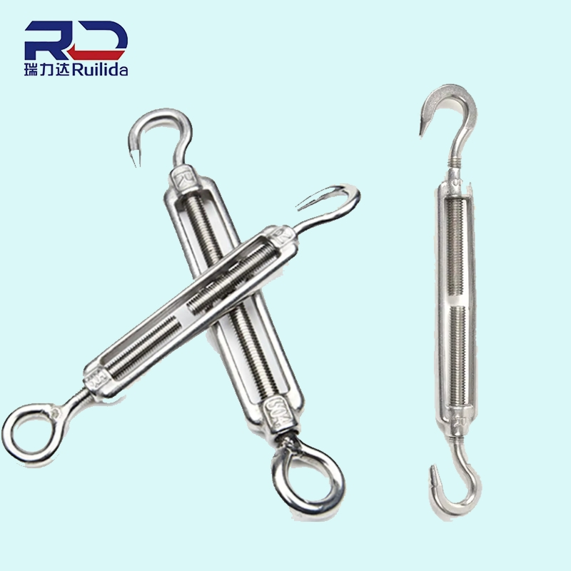 Multi-Size SS304 SS316 Steel Turnbuckle - Eye-Hook Open Body for Industrial Use