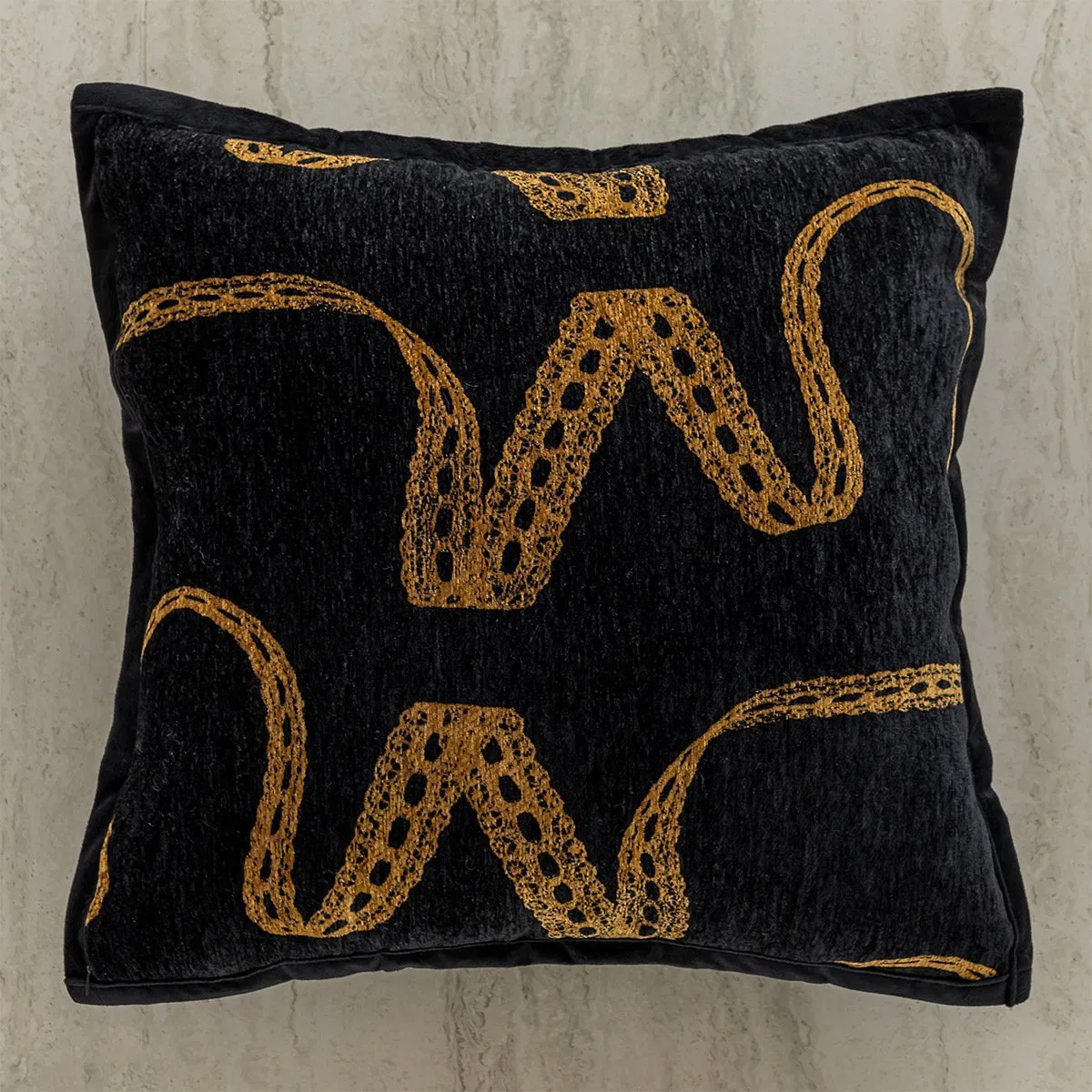 Wholesale Natural Chenille Bamboo Pattern Jacquard Throw Pillow Cover 45X45 Soft Comfortable Washable Pillowcase