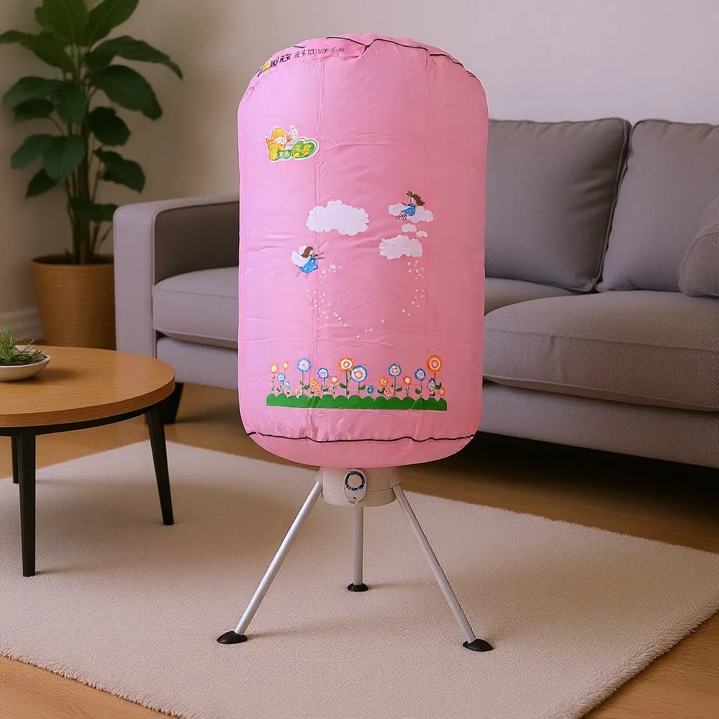Hot Sale 220V PTC Heater Hand-Actuated 2 Levels Drying Electric Portable Baby Cloth Garment Round Clothes Dryer