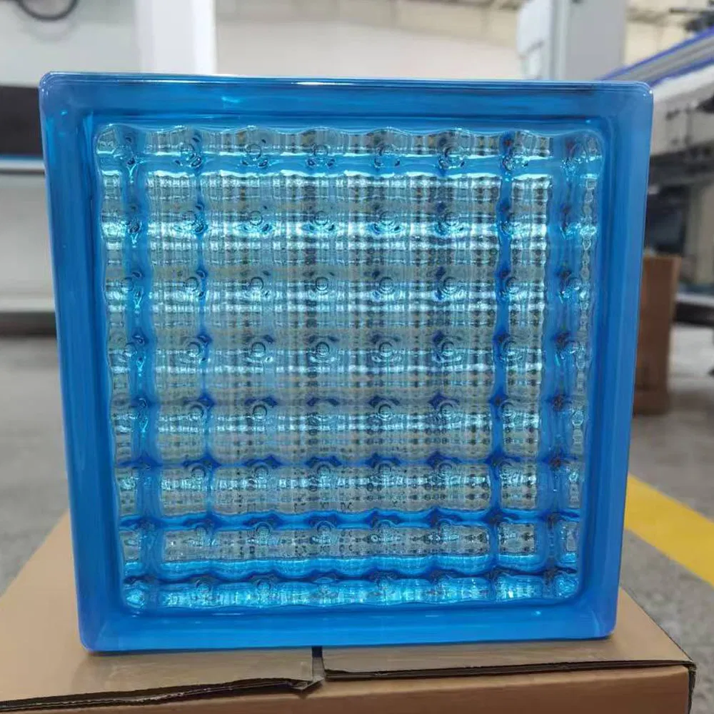 Whole Sales Green Clear Colorful Glass Brick Block Square Glass 190*190