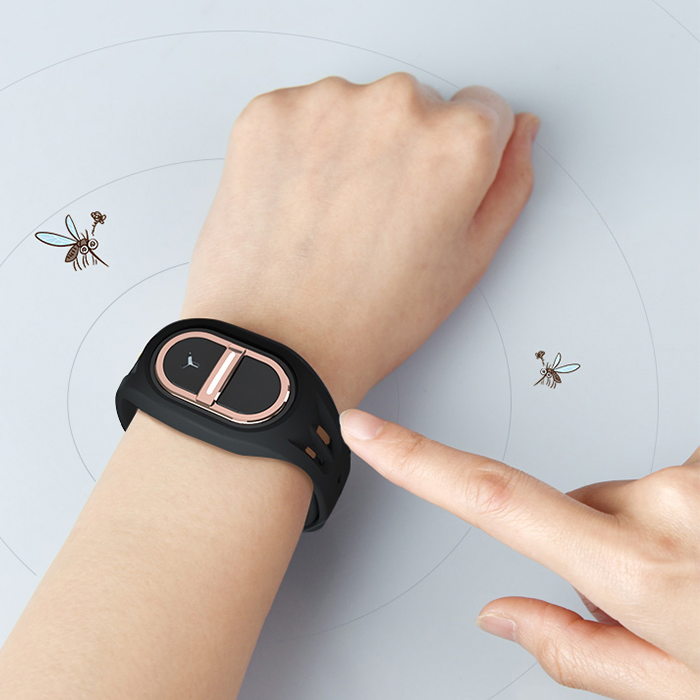 Portable Silicone Band USB Rechargeable Ultrasonic Mosquito Repellent Bracelet Personal Use