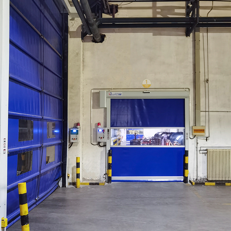 Energy Savings Interlock System PVC High Speed Fast Garage Door