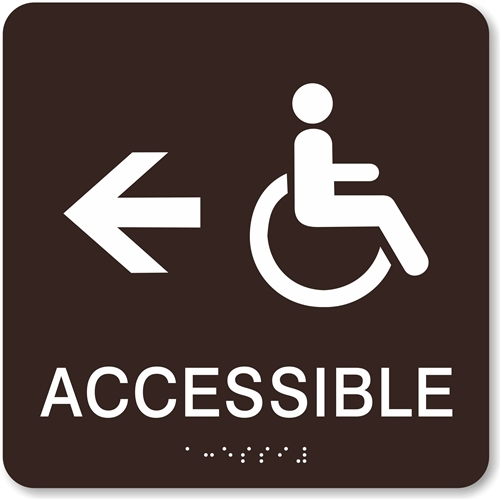 Ada Compliant Braille Billboard Signage with Tactile Letters