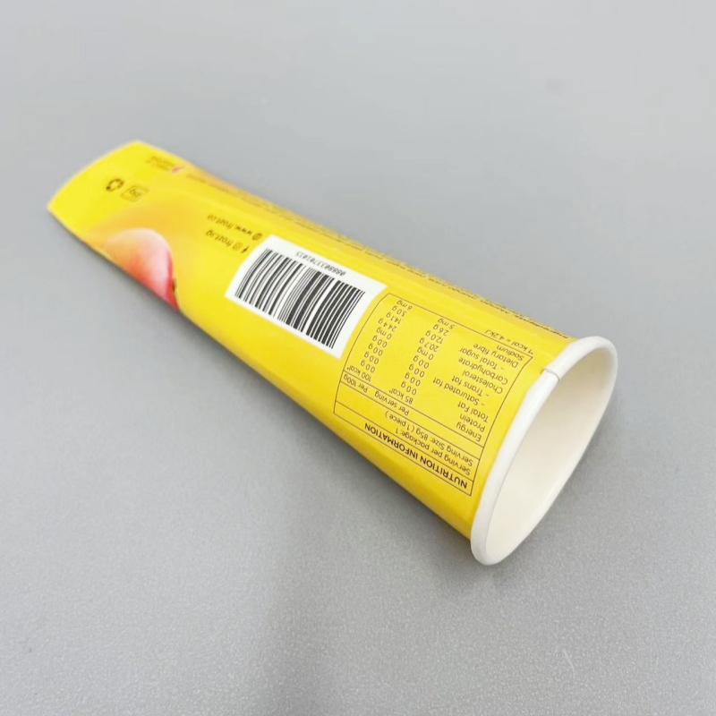 Customized Ice Cream Paper Push Popsicle Cup Calippo Squeeze Tube Packaging with Paper Cover for Environmental Protection
