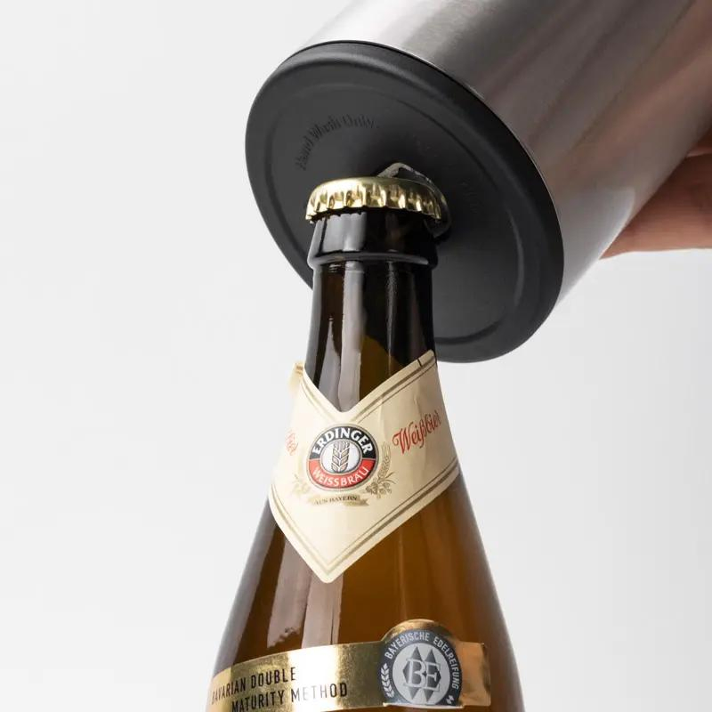 3 in 1 Double Wall Stainless Steel Can Cooler with Opener