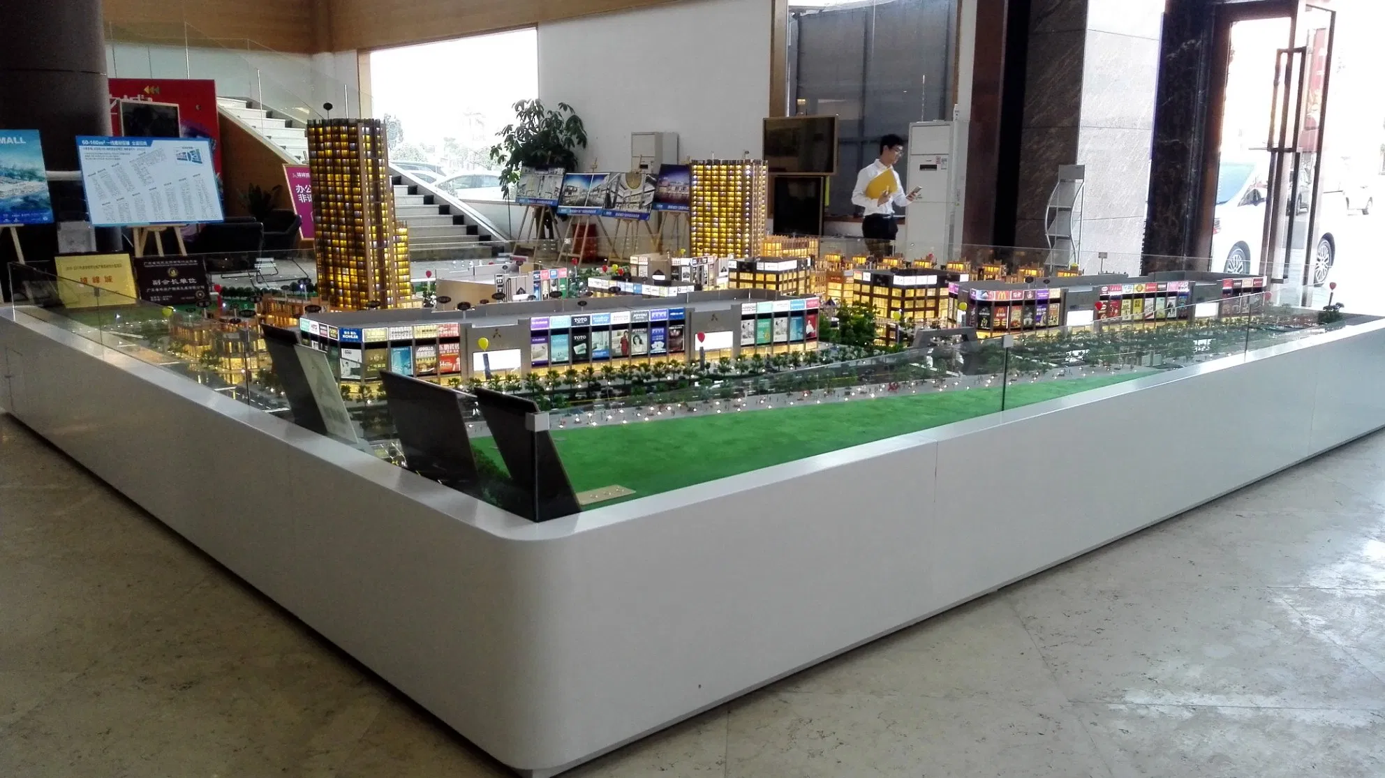 3D High Quality Commercial Building Lighting Design and Application Architectural Model