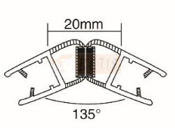 Bathroom Shower Glass Door Accessories Fittings Jamb 135 Degree Acrylic PVC Ultra-Clear Magnetic Seal