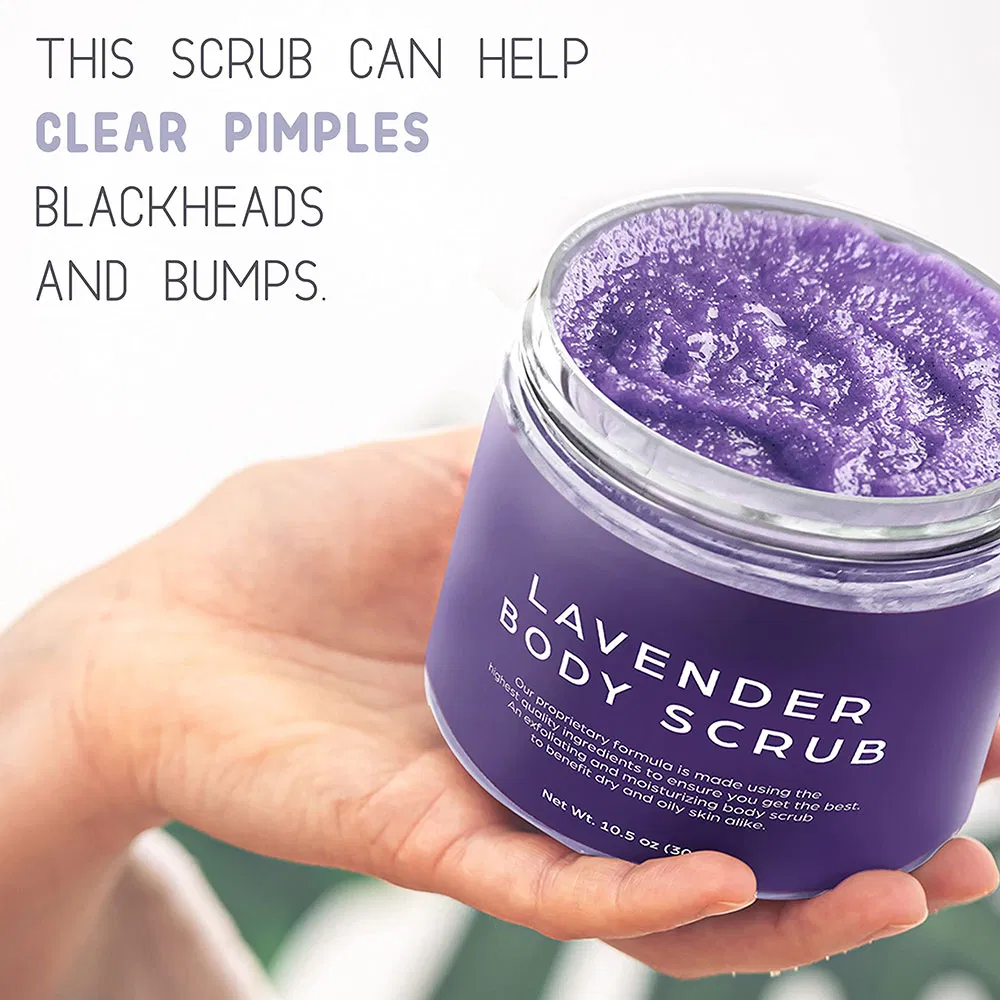 Lavender Sugar Wholesale Foaming Natural Whitening Exfoliating Private Label Organic Body Scrub