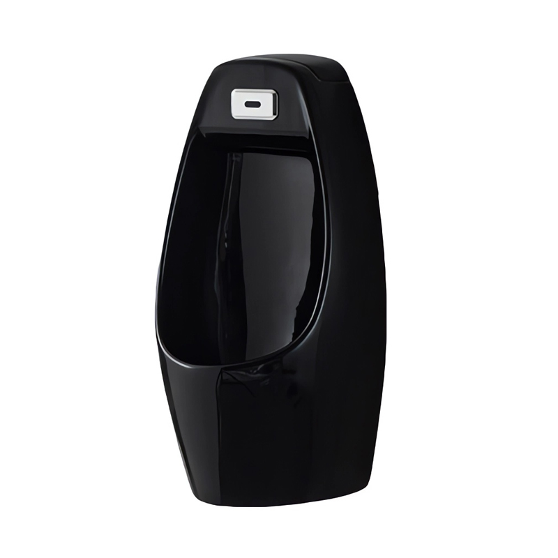 Modern Nordic Black Oval Ceramic Wall-Mounted Gravity Flushing Easy to Clean Adult Urinal for Hotel Bathroom Engineering