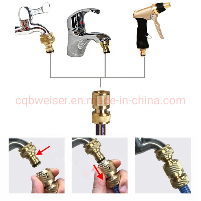 Brass Car Wash Water Gun Kit Garden Hose Copper Connector