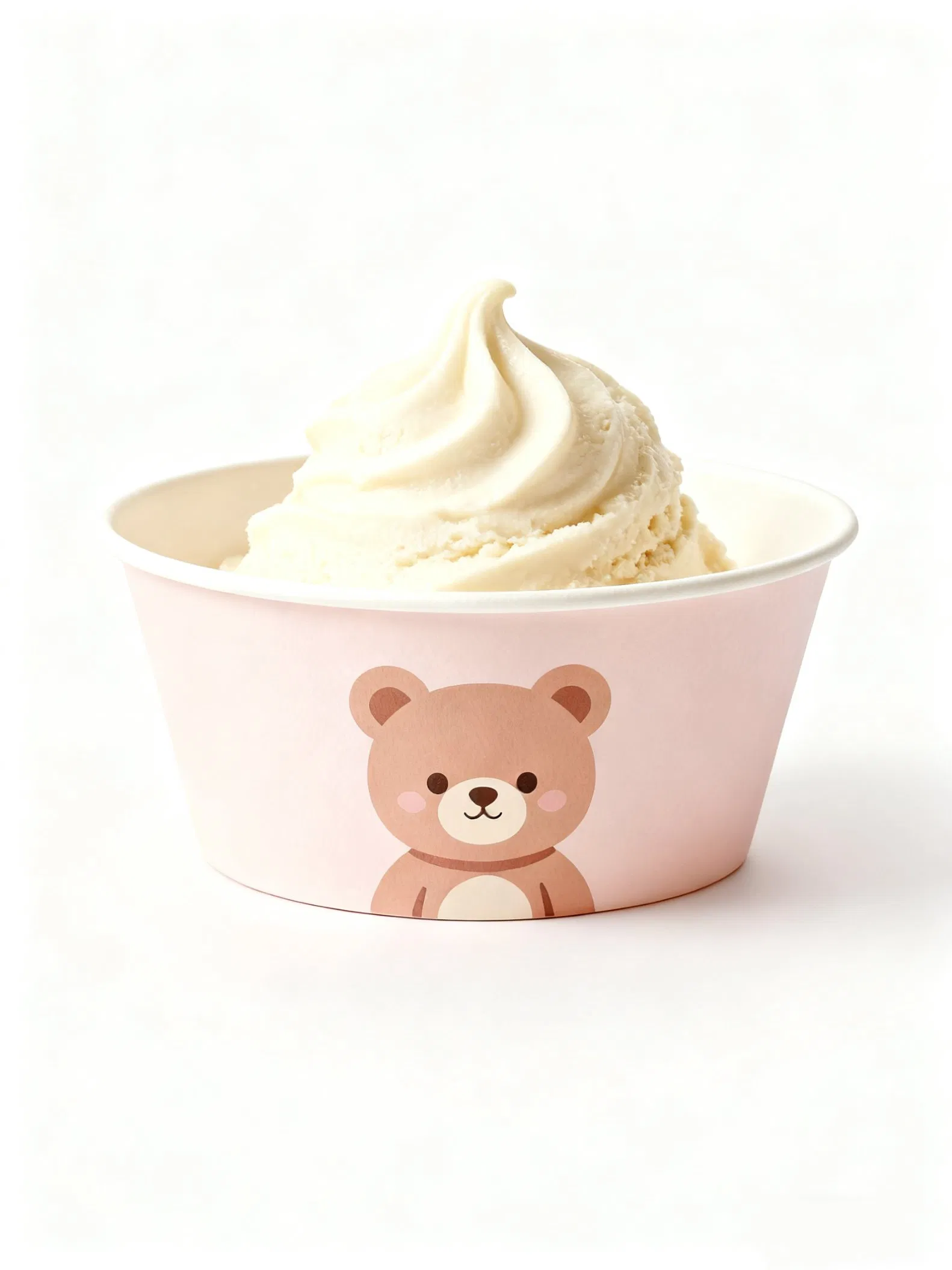 Biodegradable Paper Ice Cream Bowls 8oz, Plant-Based Material for Eco-Conscious Brands